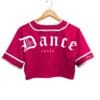 Casaca Jersey crop top Dance Lover rosa fiusha espalda