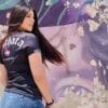 bachata tradicional playera negra mujer 1