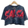 Playera oversize crop top miner Mujer Salsa Brava Frente