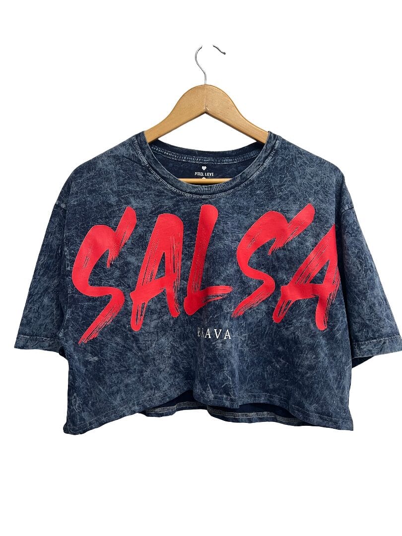 Playera oversize crop top miner Mujer Salsa Brava Frente