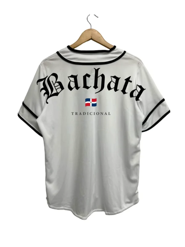 jersey blanco bachata tradicional unisex espalda 1