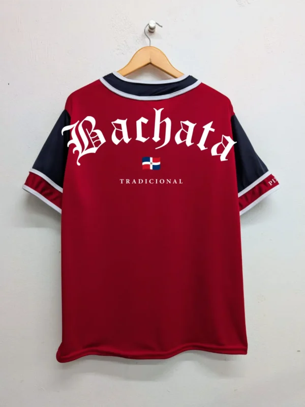 jersey combinada rojo1 azul marino bachata tradicional unisex espalda 1