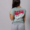 playera de mujer dance happy menta algodón de espalda 1