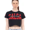 crop top salsa para el alma color negro para mujer