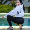 Salsa Lover crop top white crop top hoodie