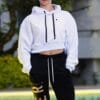 hoodie crop top salsa lover, blanco para mujer salsa lover