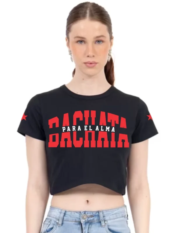 bcahara para el alma crop top color negro para mujer