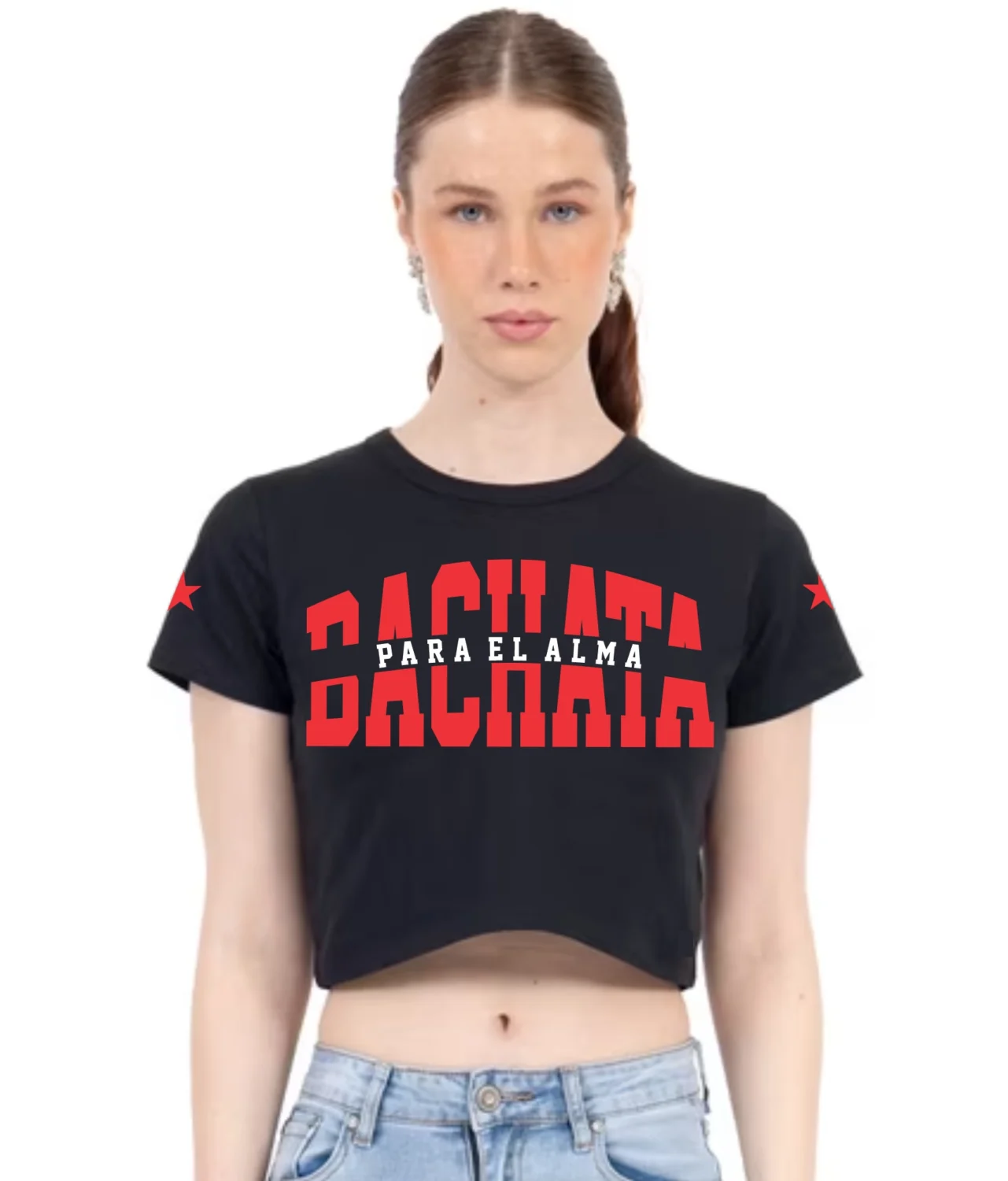 bcahara para el alma crop top color negro para mujer
